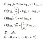 Logarithmusgesetze